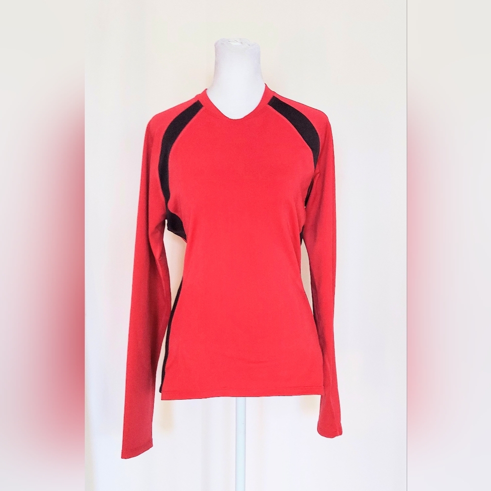 Sugoi Long Sleeve Thermal Pullover Cycling Layer Red Size Medium
